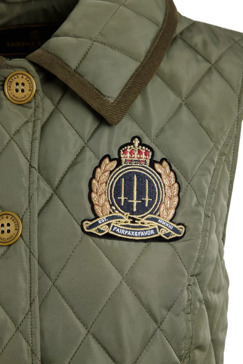 Fairfax and Favor Bella Quilted Gilet - Sage -3