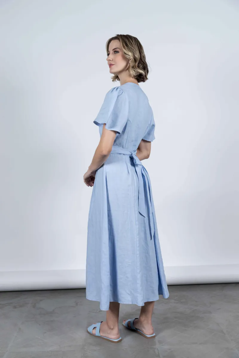 Hartwell Alina Plain Blue Dress-1