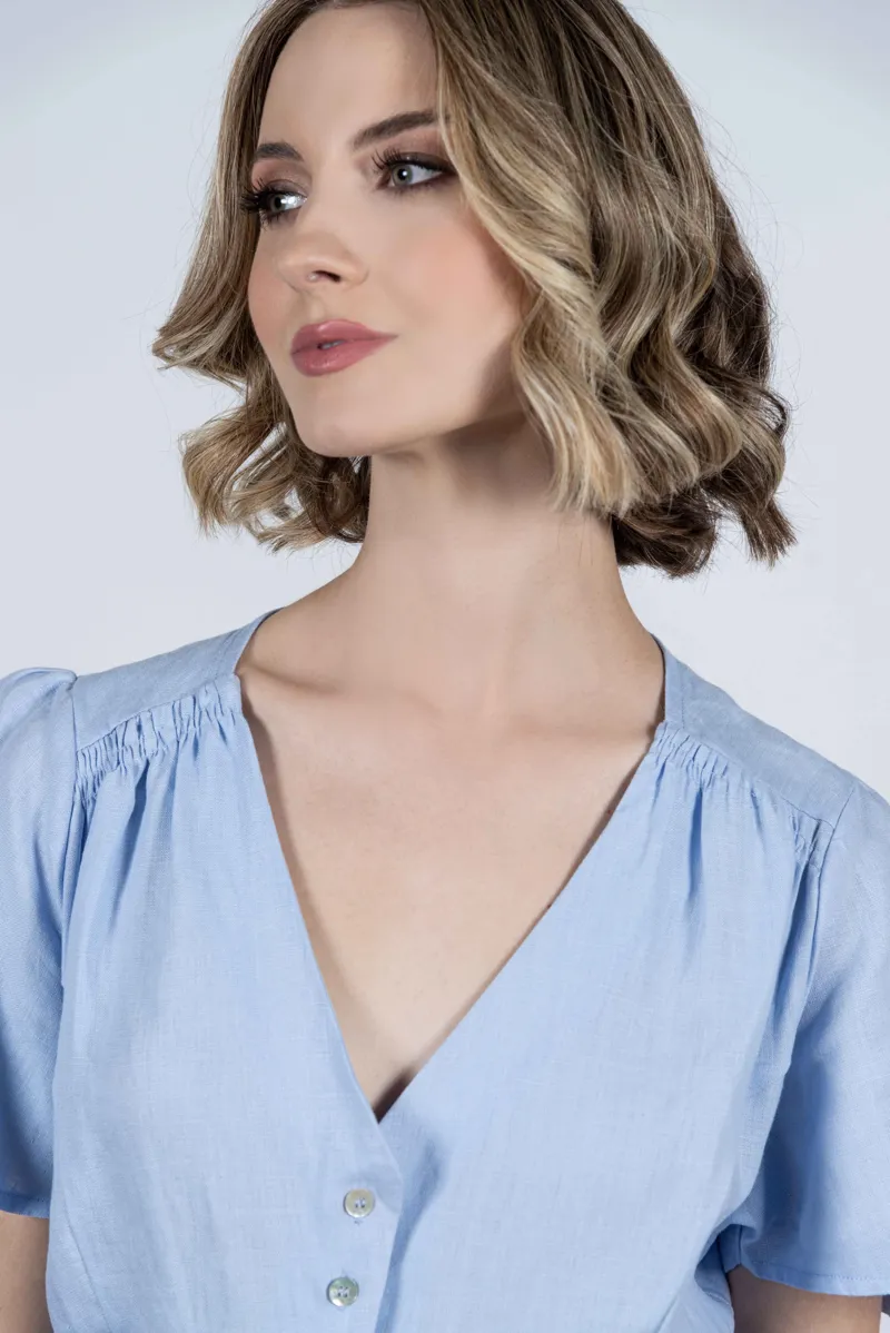 Hartwell Alina Plain Blue Dress-3