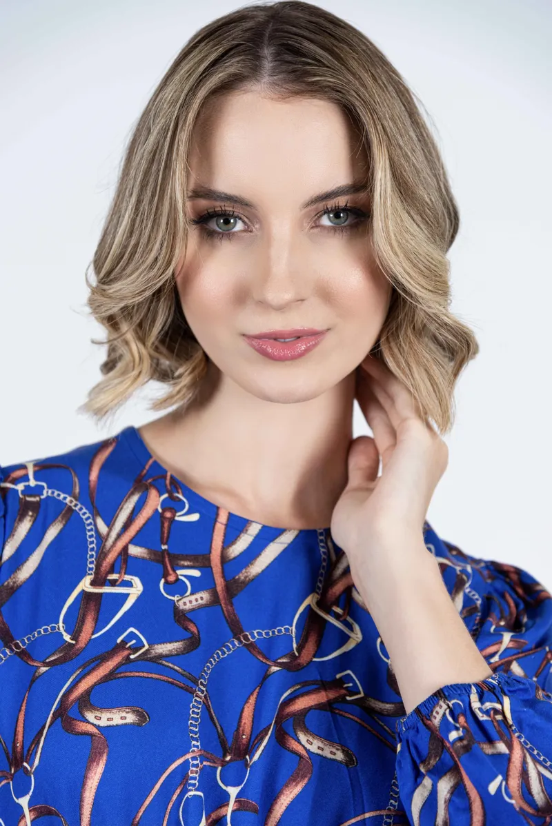 Hartwell Holly Blue Snaffle Dress-3