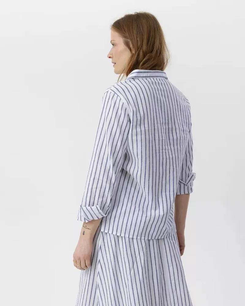 Holebrook Bettan Shirt - White/Navy Stripe-1
