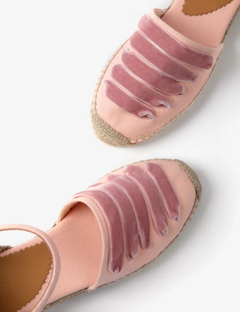 Penelope Chilvers Low Mary Jane Dali Espadrille - Tea Rose-1