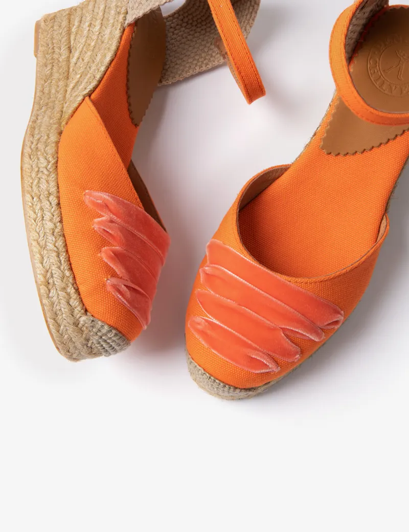 Penelope Chilvers Mary Jane Dali Espadrille - Orange-2