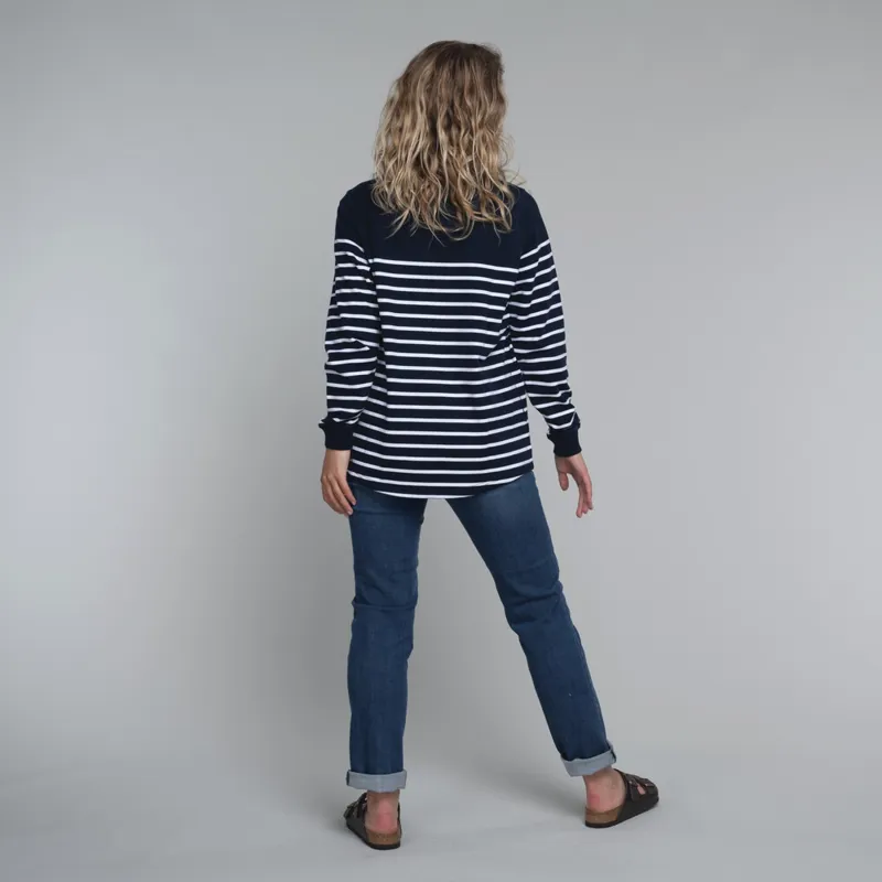 Schoffel Ladies Hope Cove Sweatshirt - Navy Stripe-2