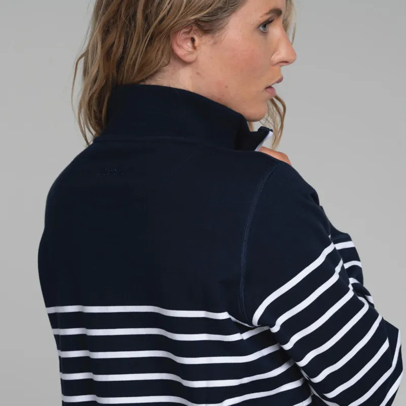 Schoffel Ladies Hope Cove Sweatshirt - Navy Stripe-5