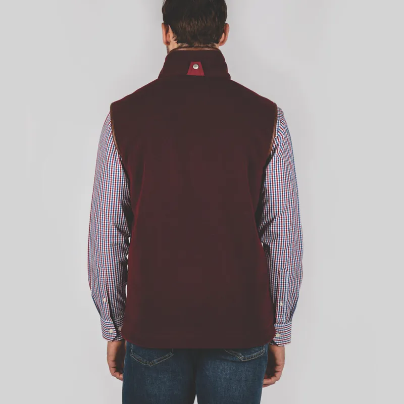 Schoffel Mens Oakham Fleece Gilet - Claret-3