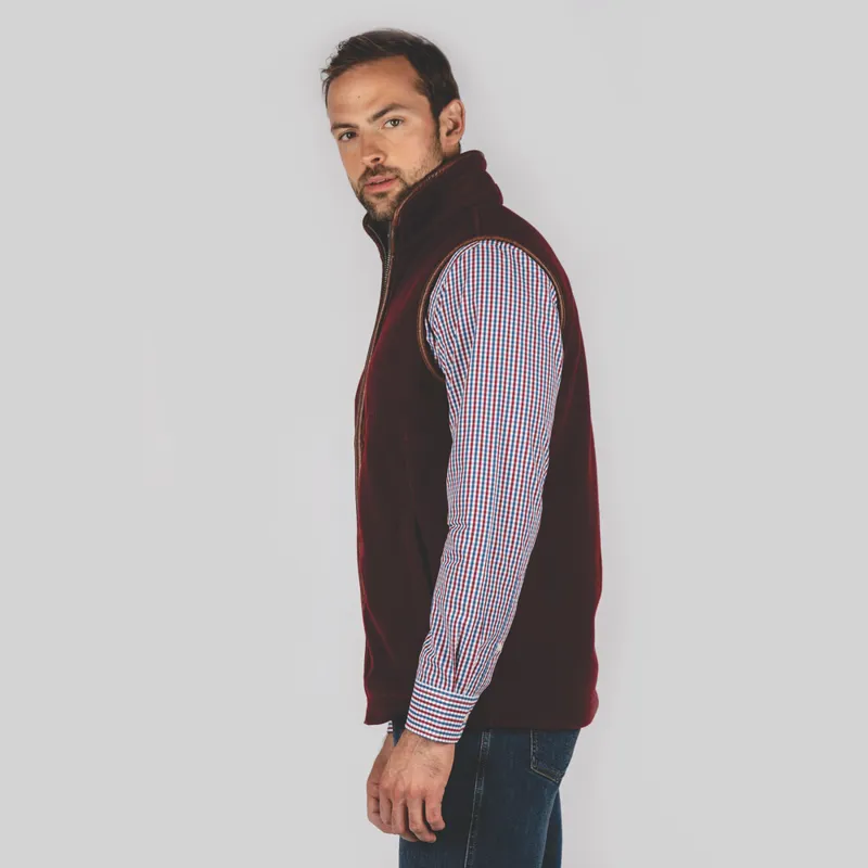 Schoffel Mens Oakham Fleece Gilet - Claret-5