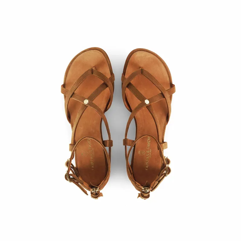 Fairfax and Favor Brancaster Sandal - Tan-1