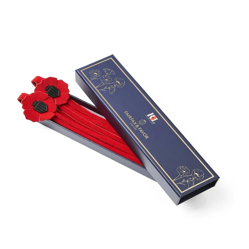 Fairfax and Favor Rememberance Poppy Boot Tassels 2021-1