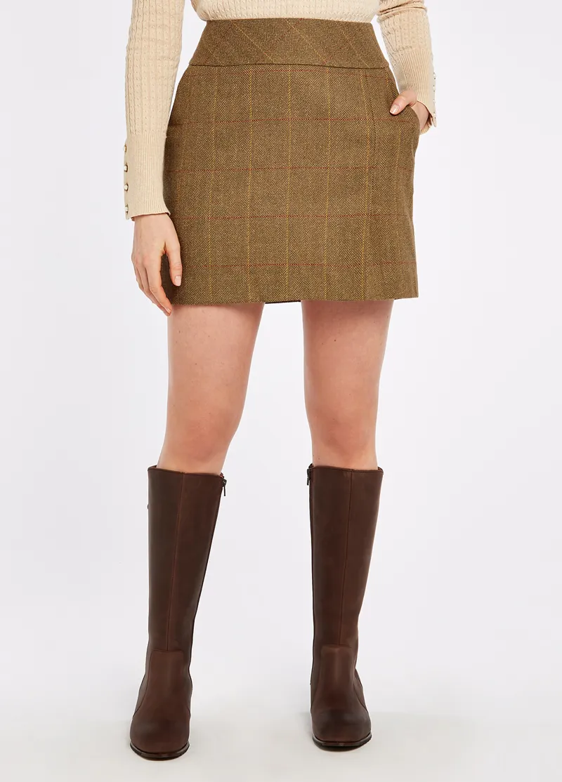 Dubarry Ladies Bellflower Tweed Skirt Elm-2