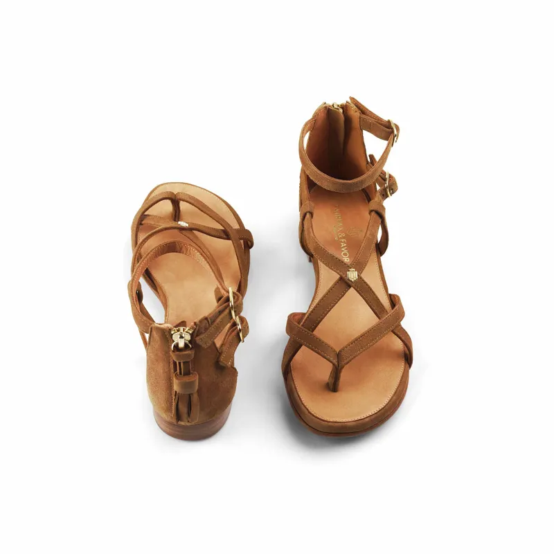 Fairfax and Favor Brancaster Sandal - Tan-3