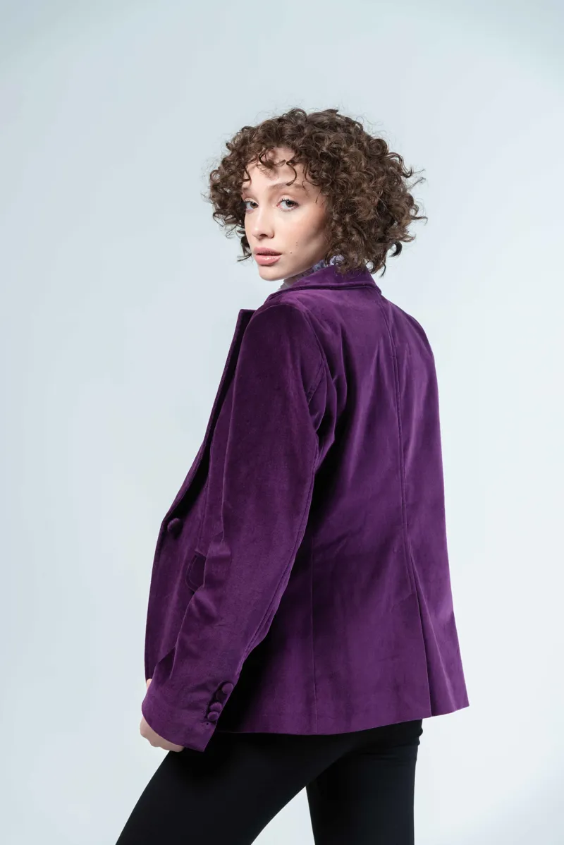 Hartwell Arina Velvet Jacket - Purple-1