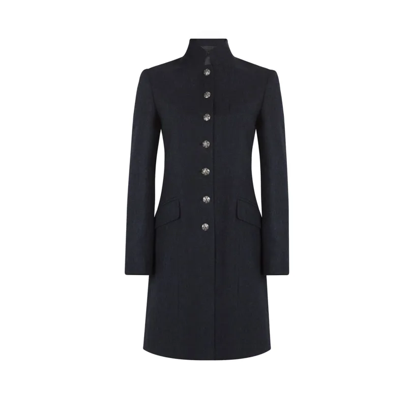 Anna Lascata Alexandra Coat - Navy Herringbone