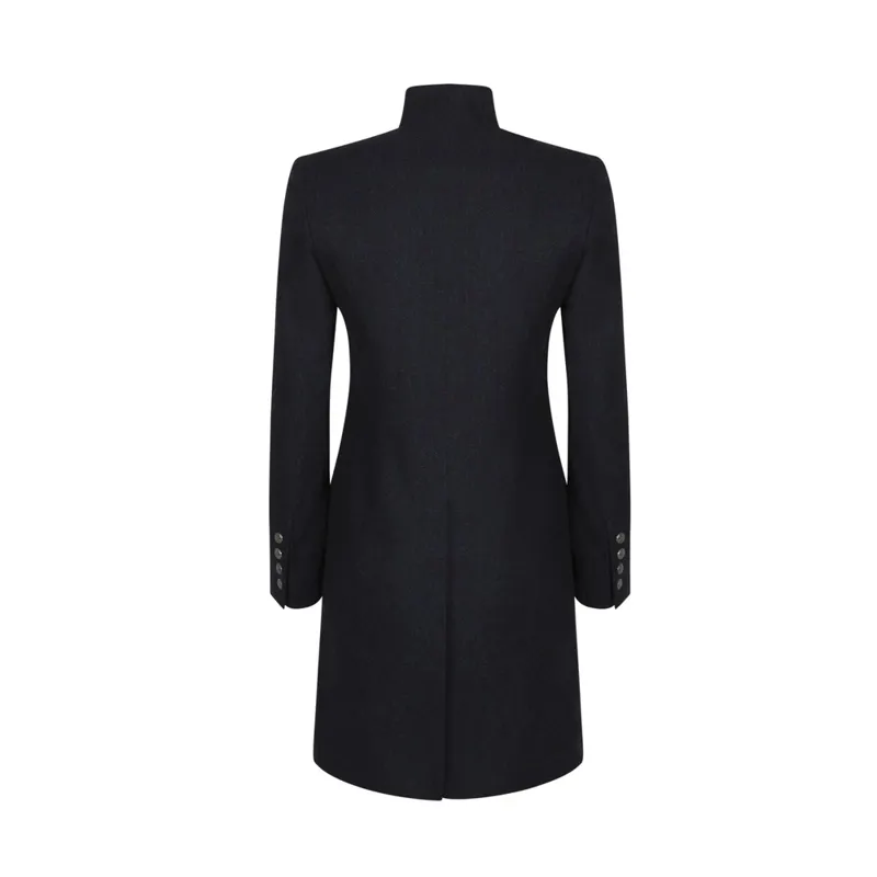 Anna Lascata Alexandra Coat - Navy Herringbone-1