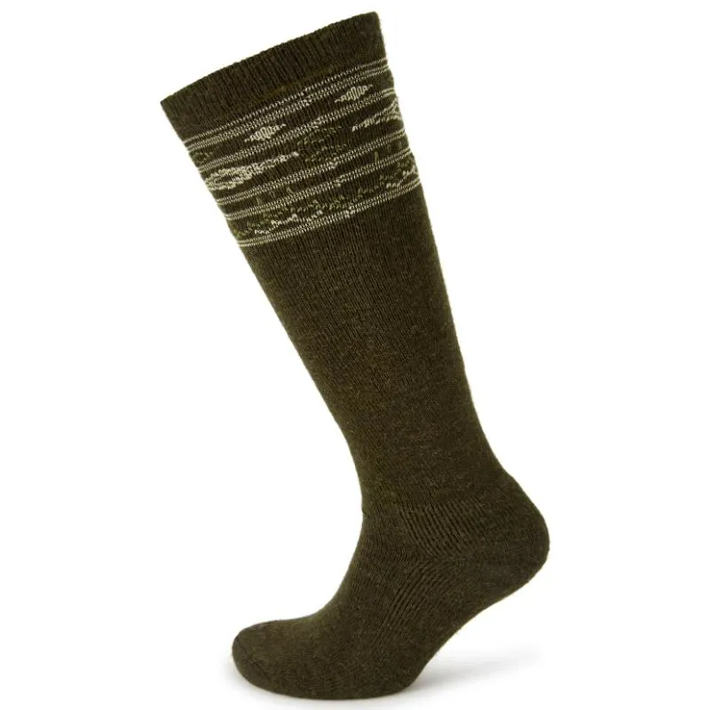Dubarry Rolestown Fairisle Sock - Olive-2