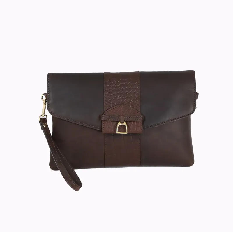 Hicks and Hides Bibury Strirrup Bag - Brown Croc