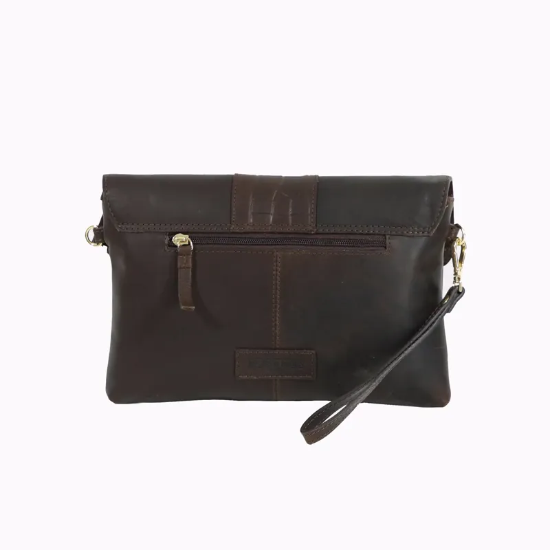 Hicks and Hides Bibury Strirrup Bag - Brown Croc-1