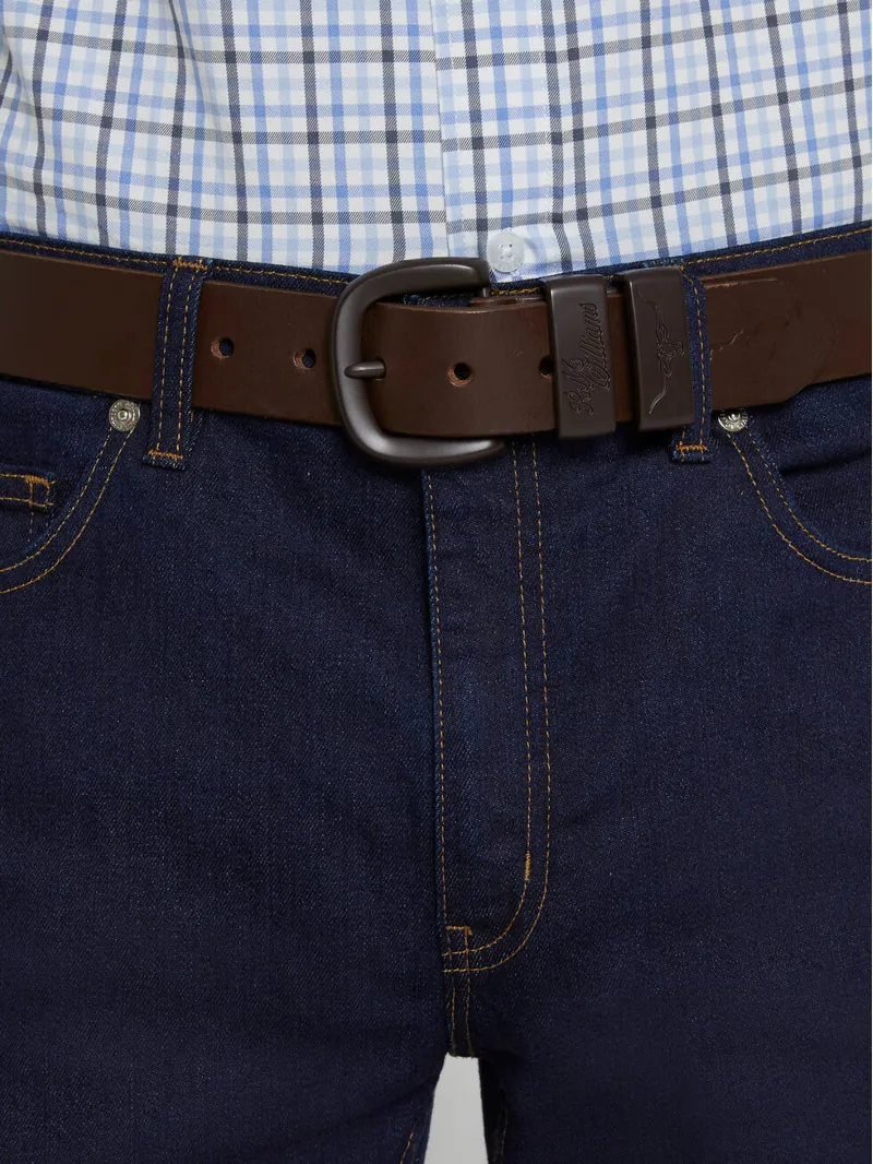 R.M Williams Drover Belt Chocolate