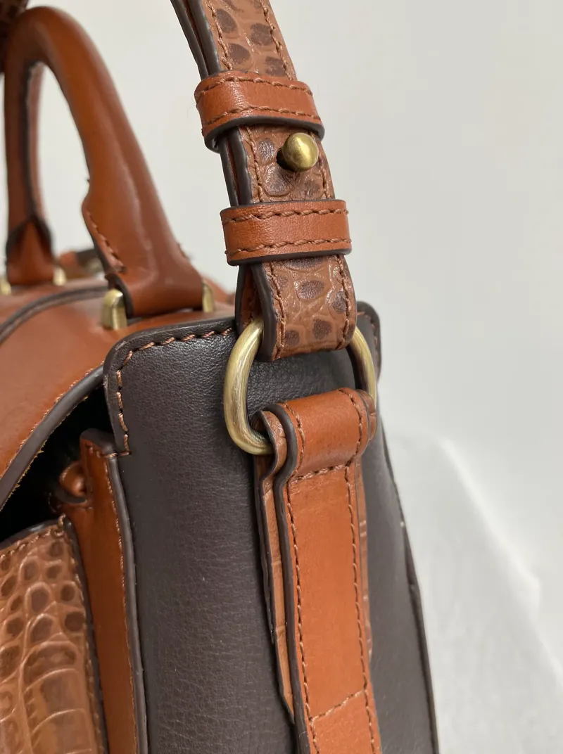Barkworth Reeve Belton Leather Saddle Bag - Tan-3