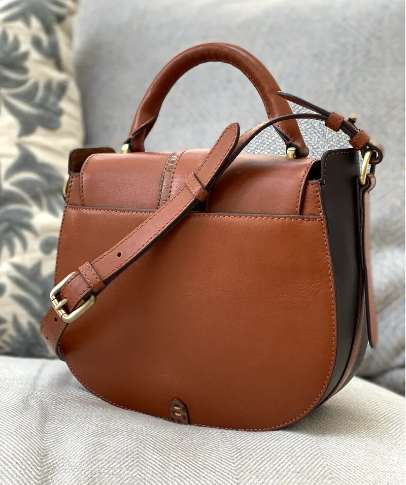 Barkworth Reeve Belton Leather Saddle Bag - Tan-4