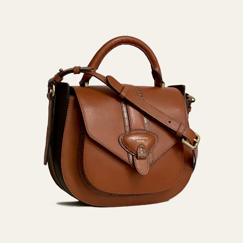 Barkworth Reeve Belton Leather Saddle Bag - Tan