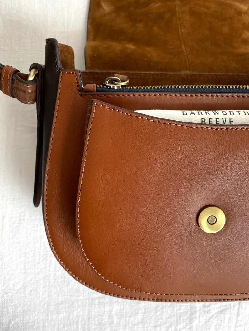 Barkworth Reeve Belton Leather Saddle Bag - Tan-8
