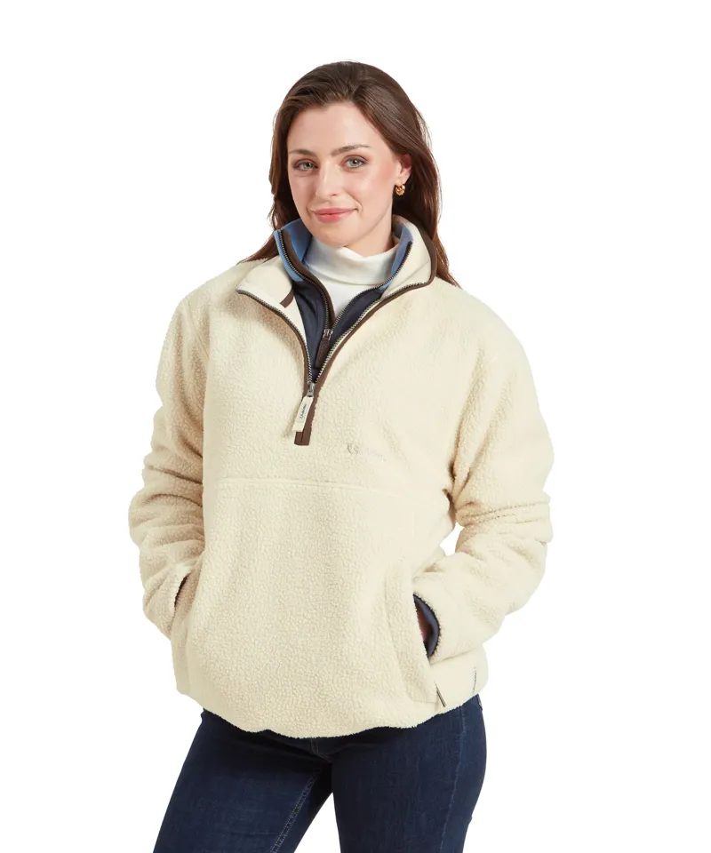 Schoffel Berkley Retro 1/4 Zip - Ecru-1