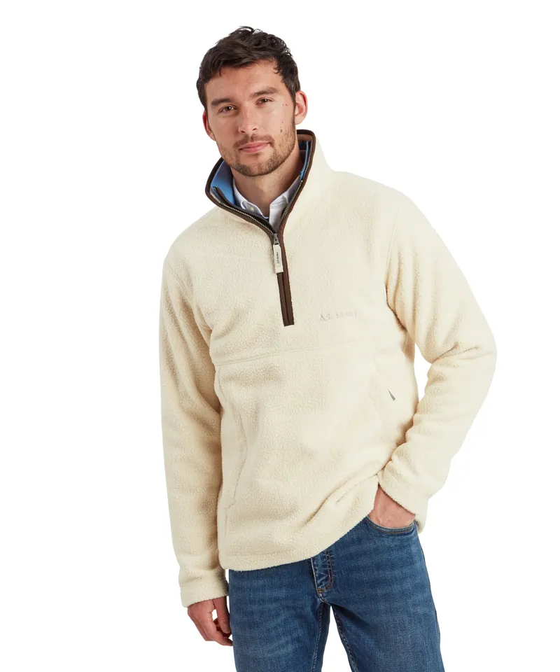 Schoffel Berkley Retro 1/4 Zip - Ecru-2