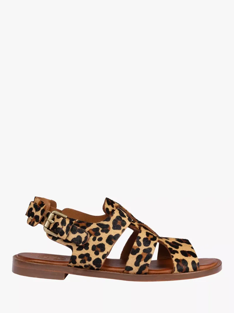 Penelope Chilvers Biscay Pony Sandal - Leopard