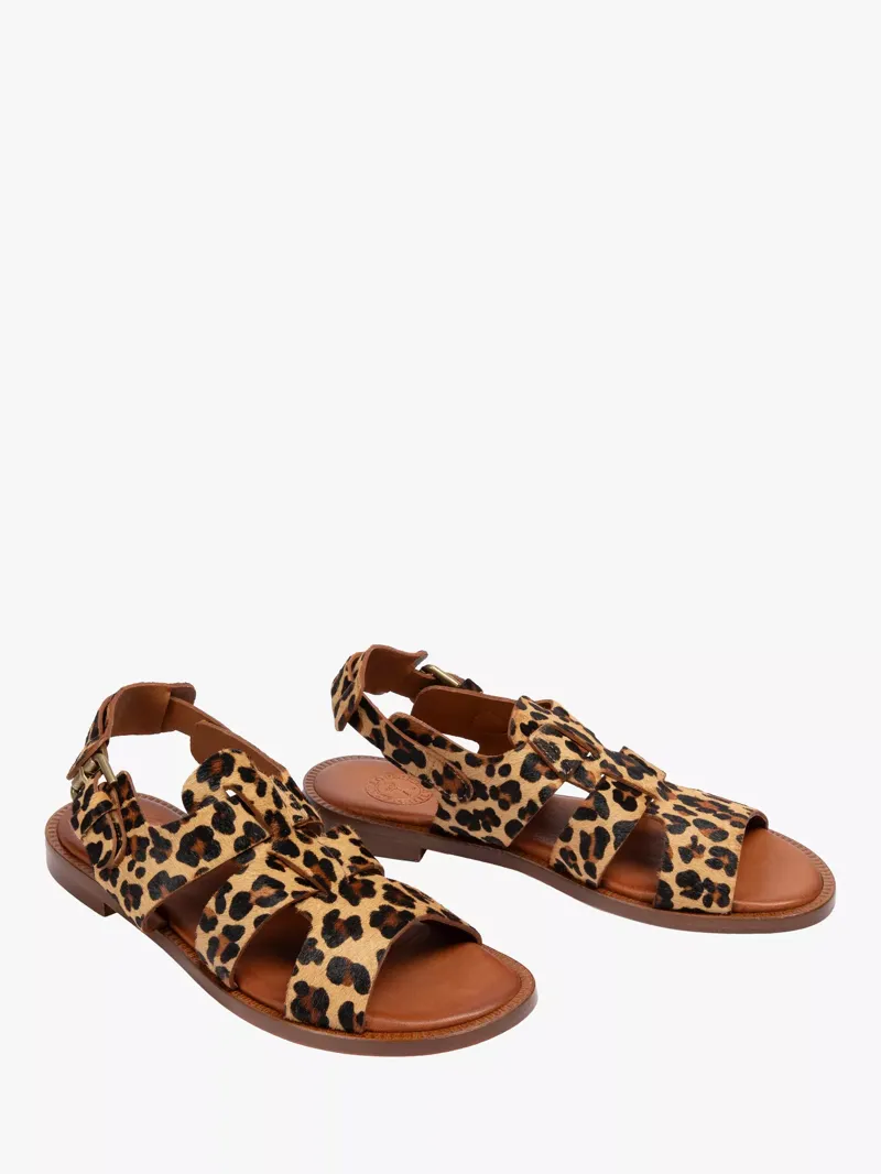 Penelope Chilvers Biscay Pony Sandal - Leopard-1