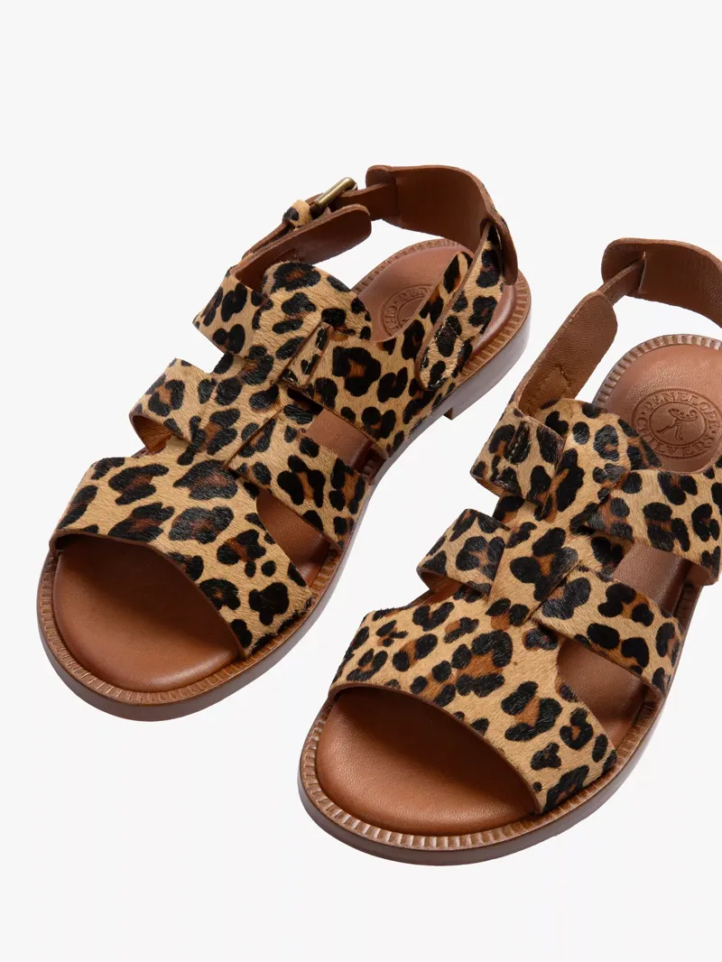 Penelope Chilvers Biscay Pony Sandal - Leopard-2