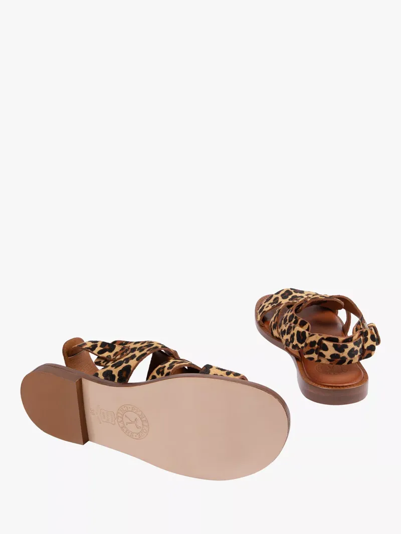 Penelope Chilvers Biscay Pony Sandal - Leopard-3