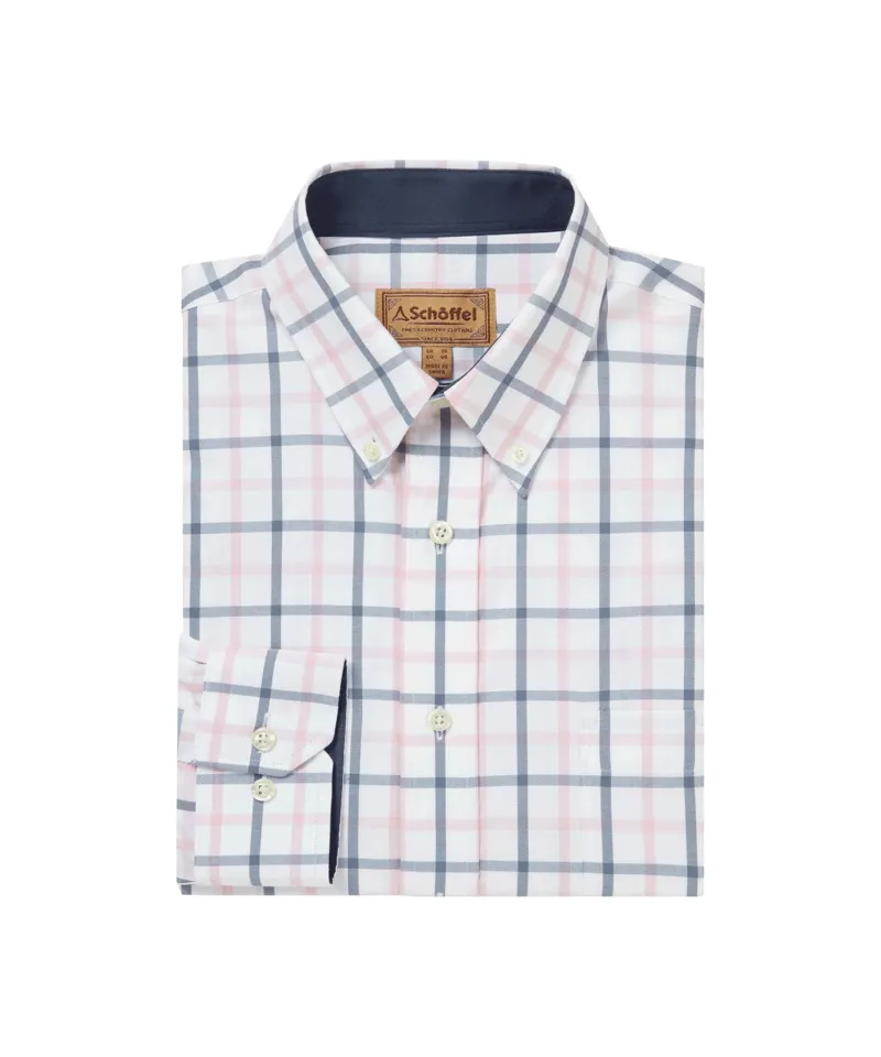 Schoffel Brancaster Shirt - Stone Blue Check