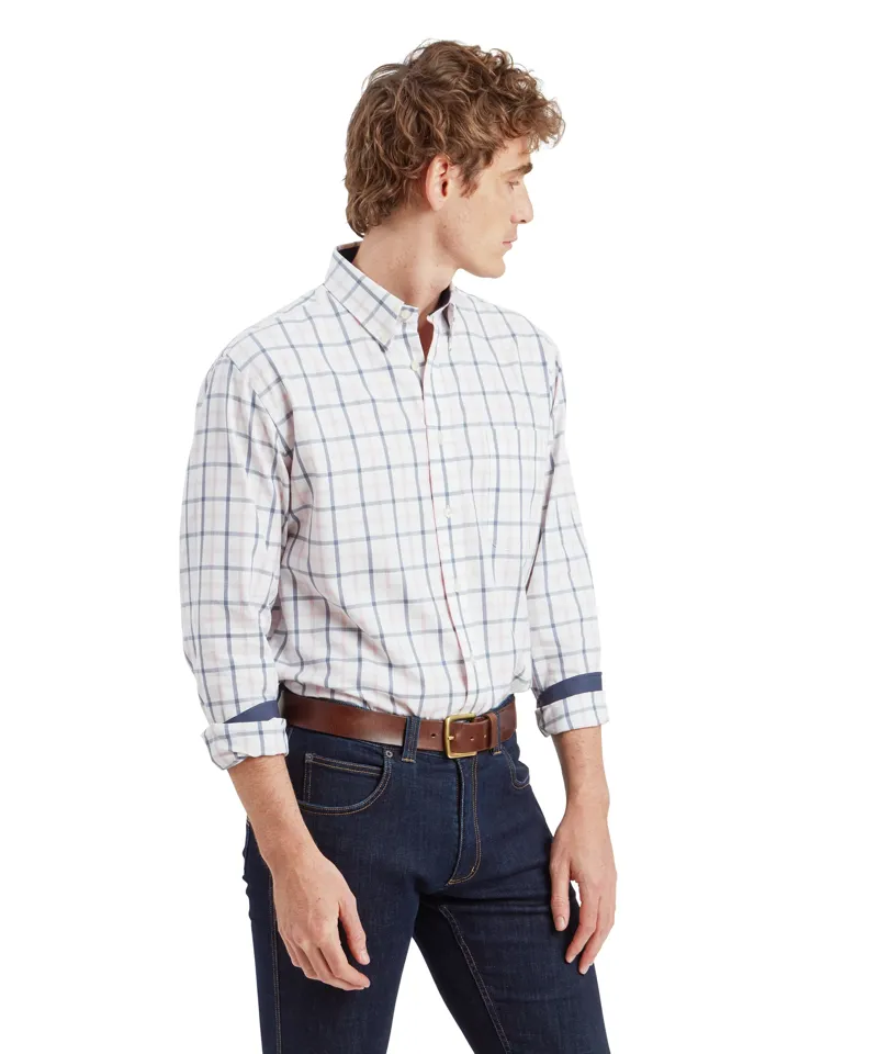 Schoffel Brancaster Shirt - Stone Blue Check-2