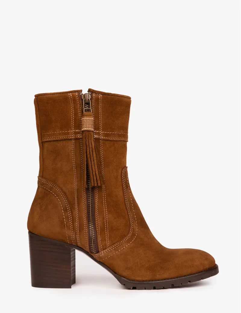 Penelope Chilvers Cropped Fina Suede Boot Peat