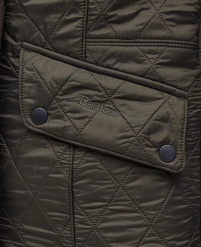 Barbour Cavalry Quilted Jacket - Dark Olive-3