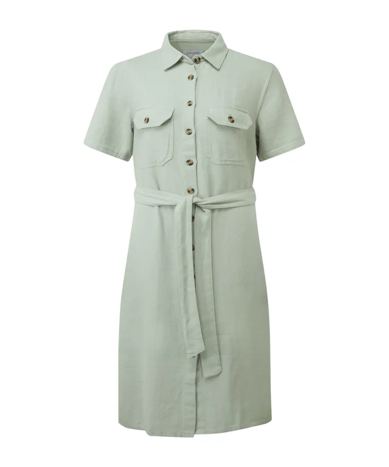 Schoffel Daisy Linen Dress - Aqua Grey