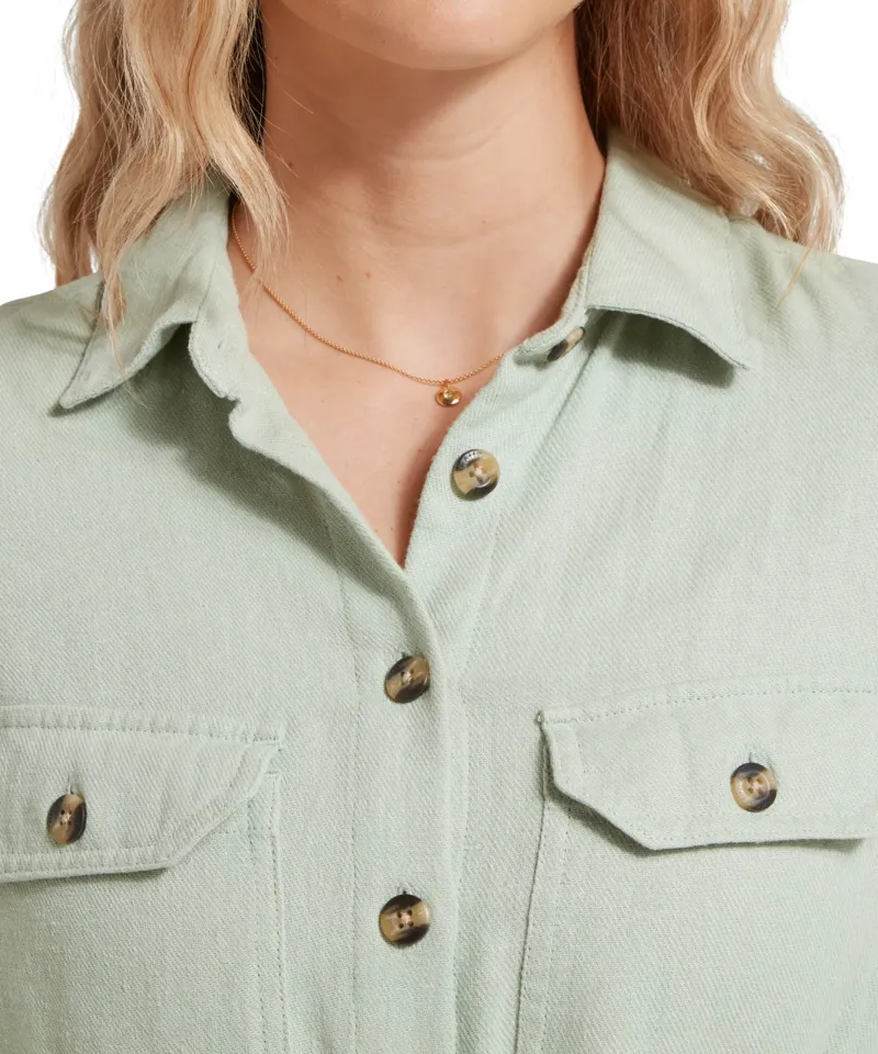 Schoffel Daisy Linen Dress - Aqua Grey-5