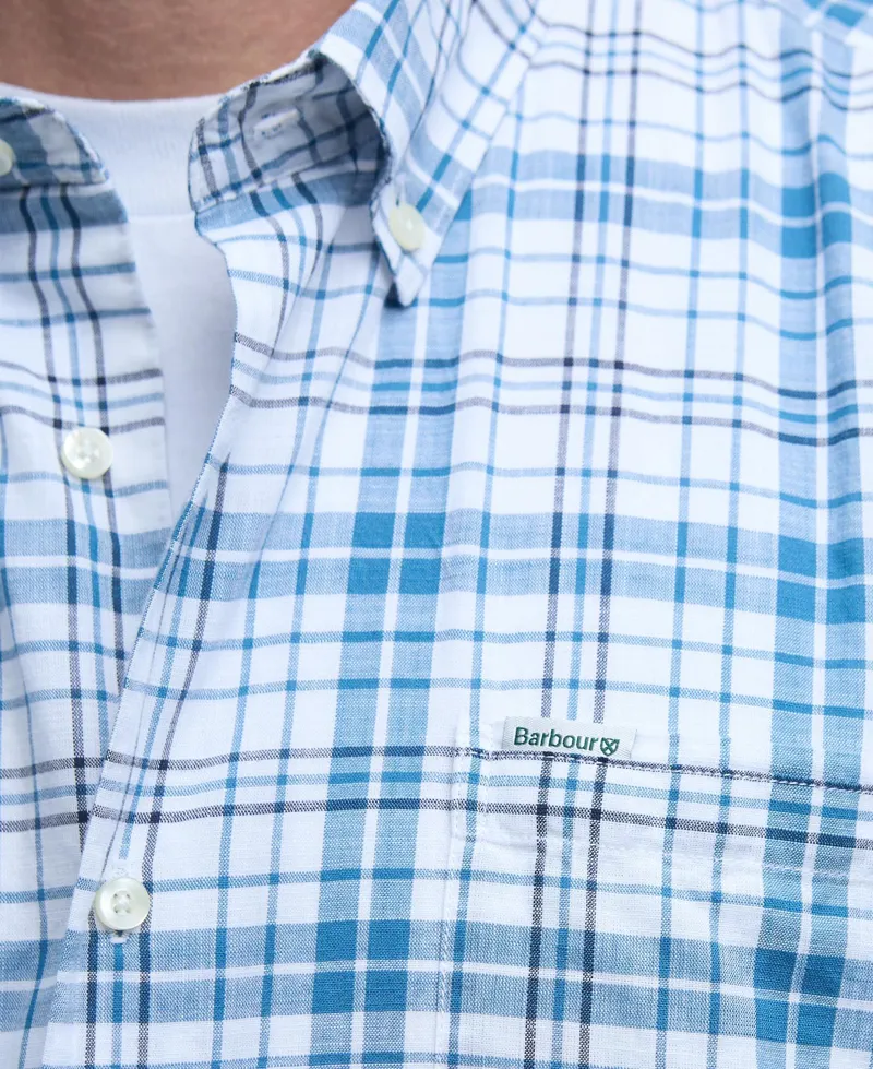 Barbour Drafthill Short Sleeve Shirt - Blue -4