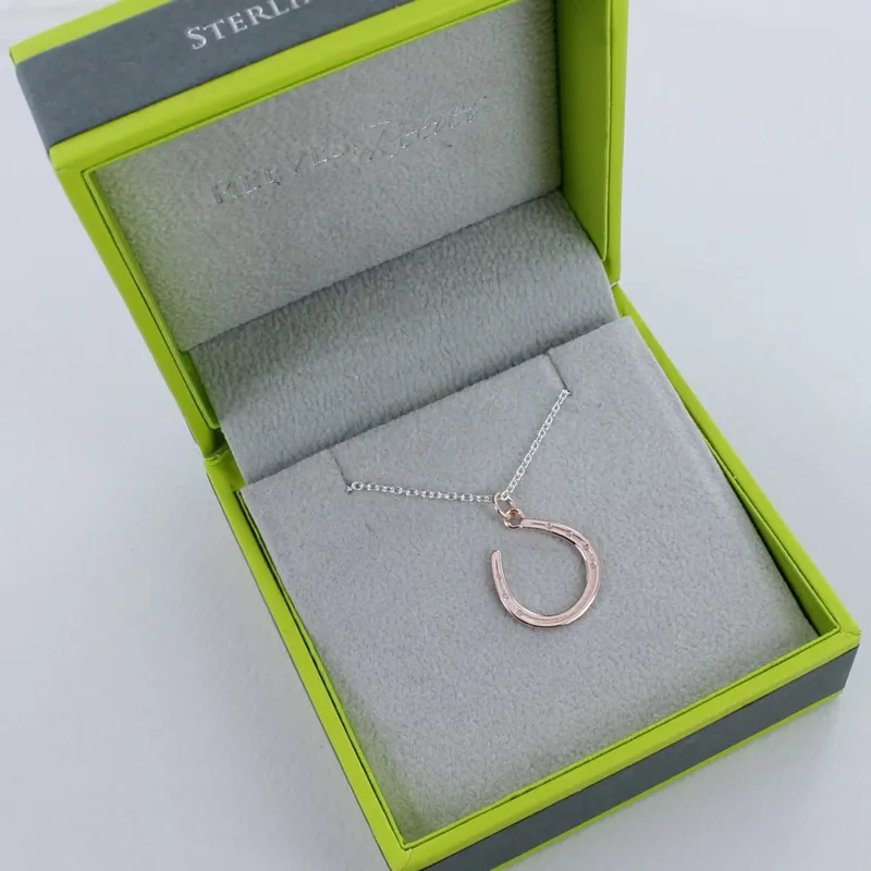 Reeves and Reeves Horseshoe Necklace - Sterling Silver/Rose Gold 