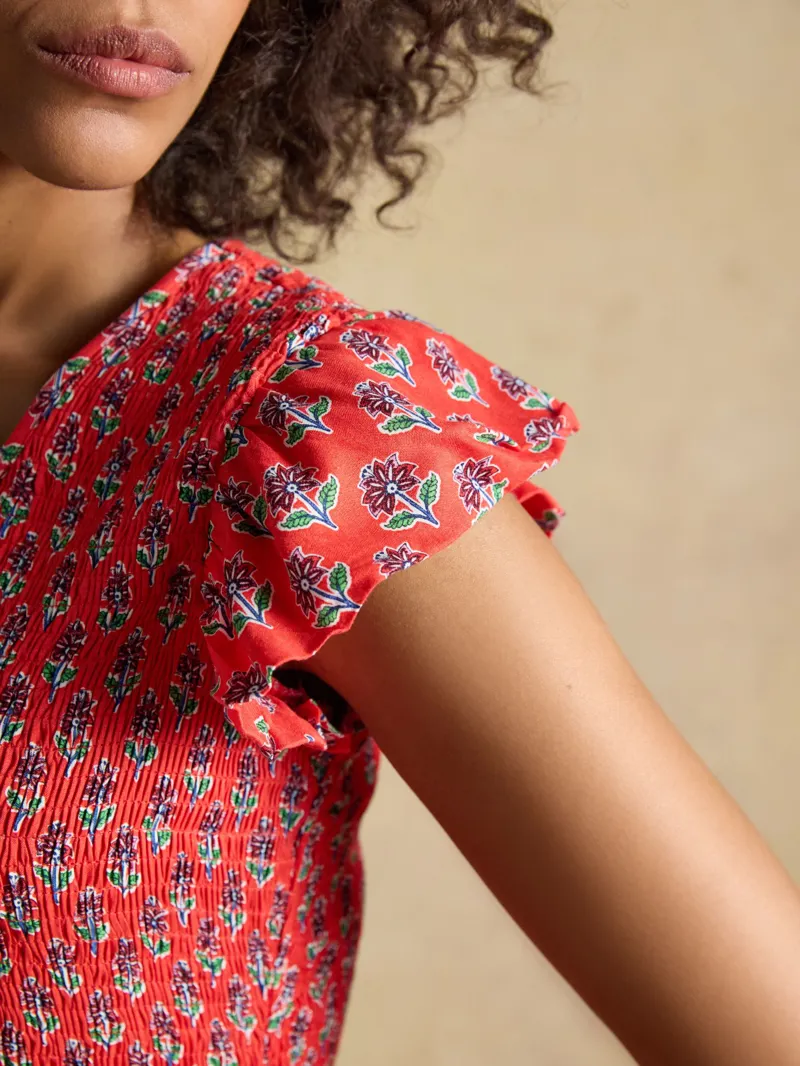 Joules Esme Dress - Red Floral-2