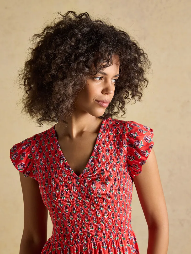 Joules Esme Dress - Red Floral-3