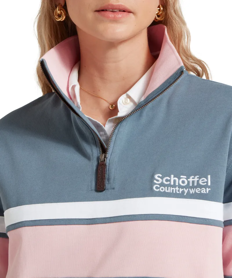 Schoffel Ladies Exmouth 1/4 Zip - Dark Pigeon Blue-4