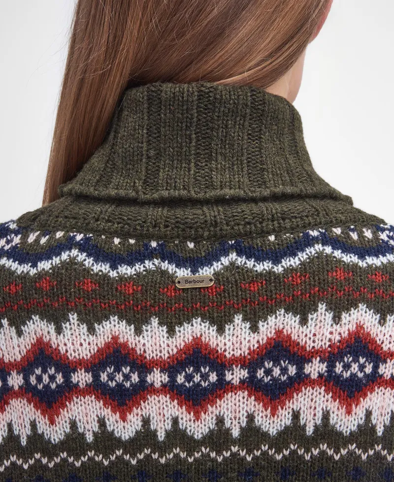 Barbour Helen Fair Isle Knit Roll Neck Jumper - Multi-4