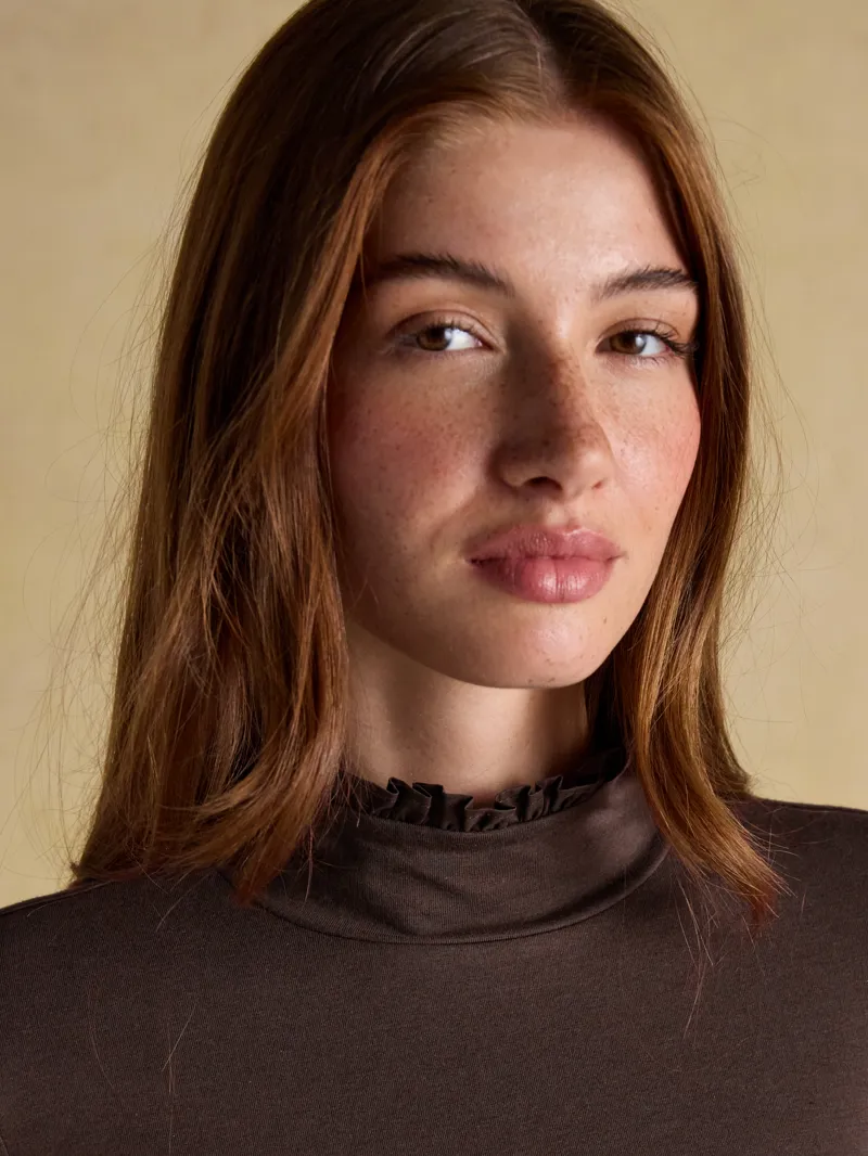 Joules Amy Top - Chocolate Hot Fudge-2