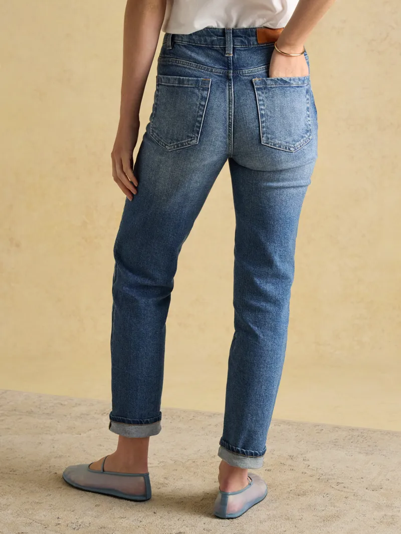Joules Slim Straight Jean - Midwash-2