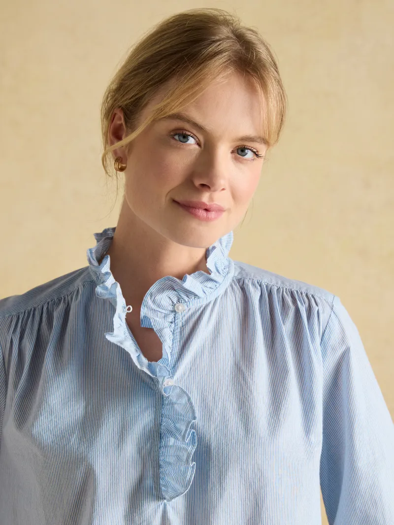 Joules Melanie Shirt - Blue Stripe-2