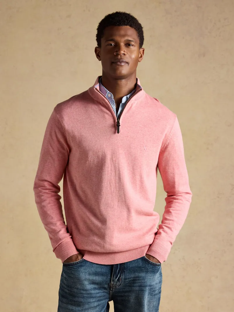 Joules Hillside 1/4 Zip - Pink-1