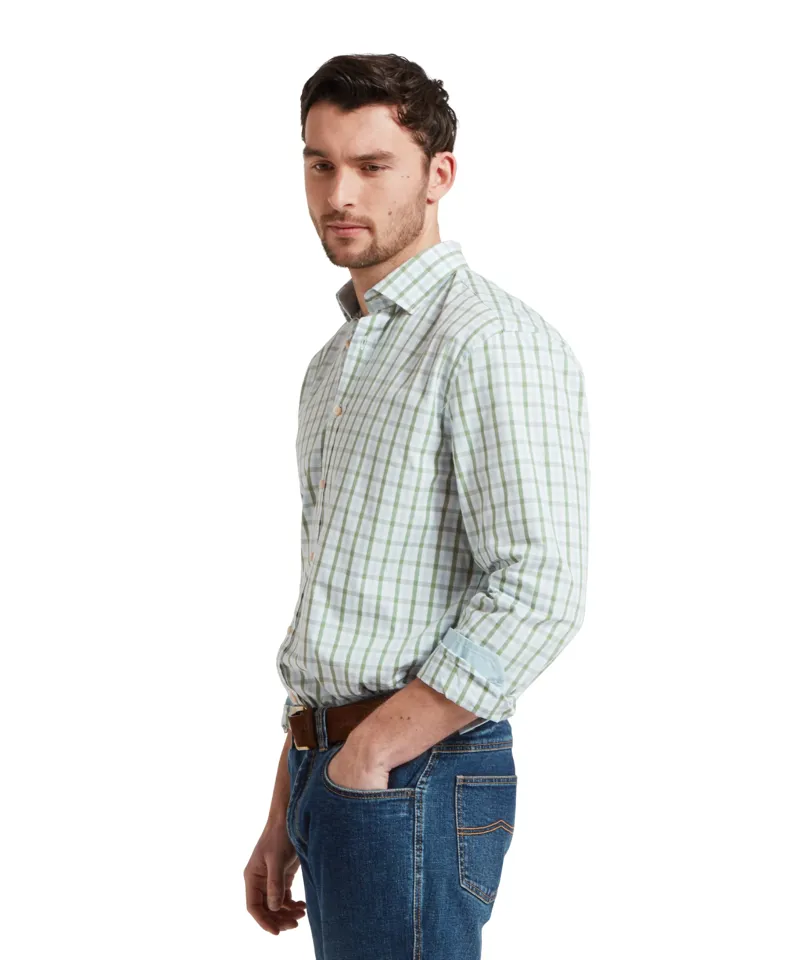 Schoffel Hebden Tailored Shirt - Green/Blue-2