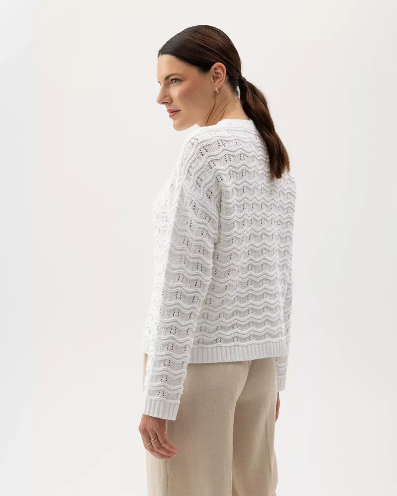 Holebrook Bonnie Crew Sweater - White-1
